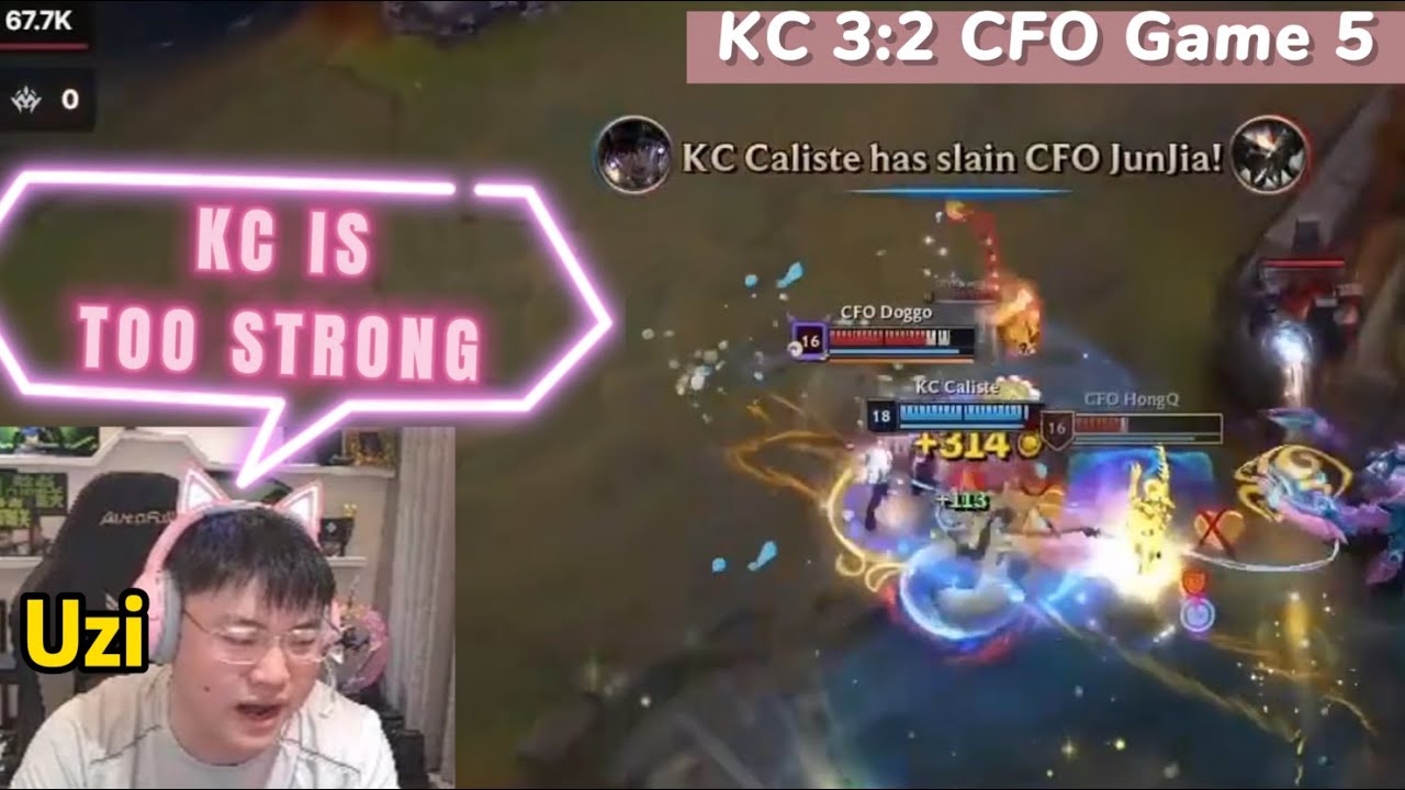 [ENG SUB] Uzi Reacts to KC Destroying CFO Game 5! KC GOES TO FINAL!