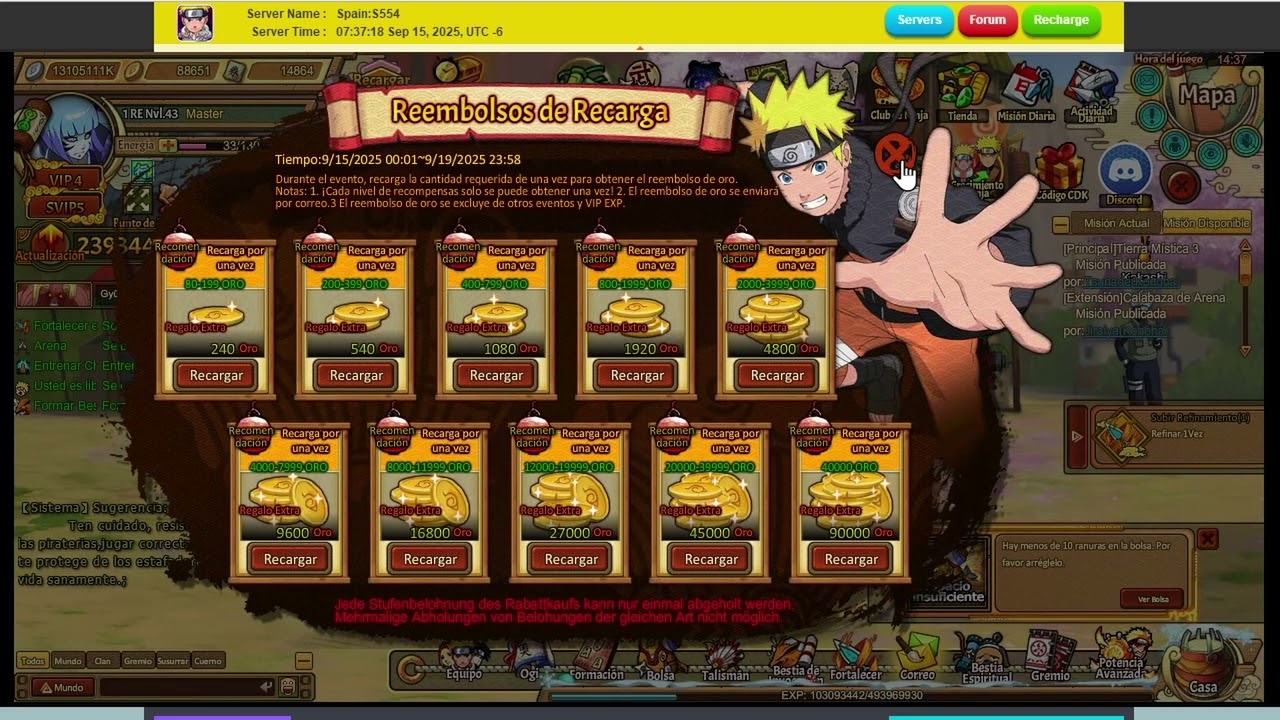 Furia Ninja/NWO Eventos 15.09.25 - 19.09.25