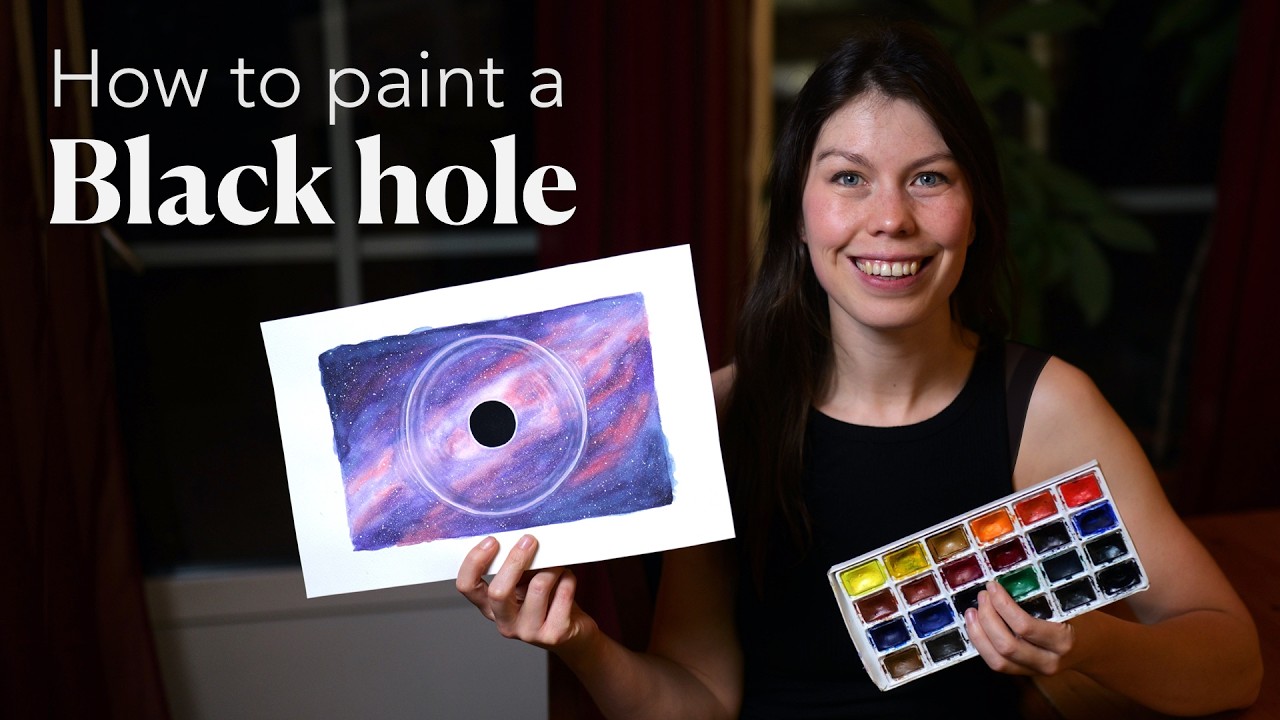 Black holes: Watercolour Painting Tutorial & Scientific Explanation