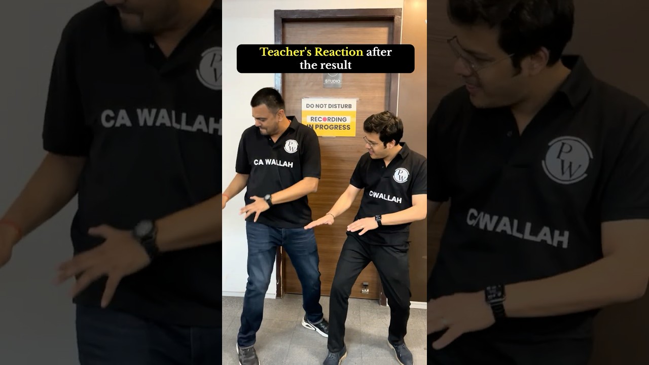 Teacher's Reaction After The Result🥳 #Shorts #CA #PW