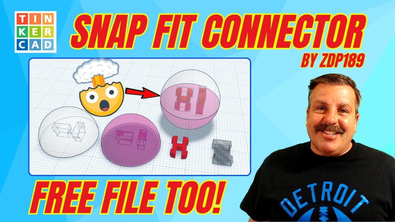 Snap Fit Tinkercad Part Connection System 3D Print & Connect for FREE! 💯🔥