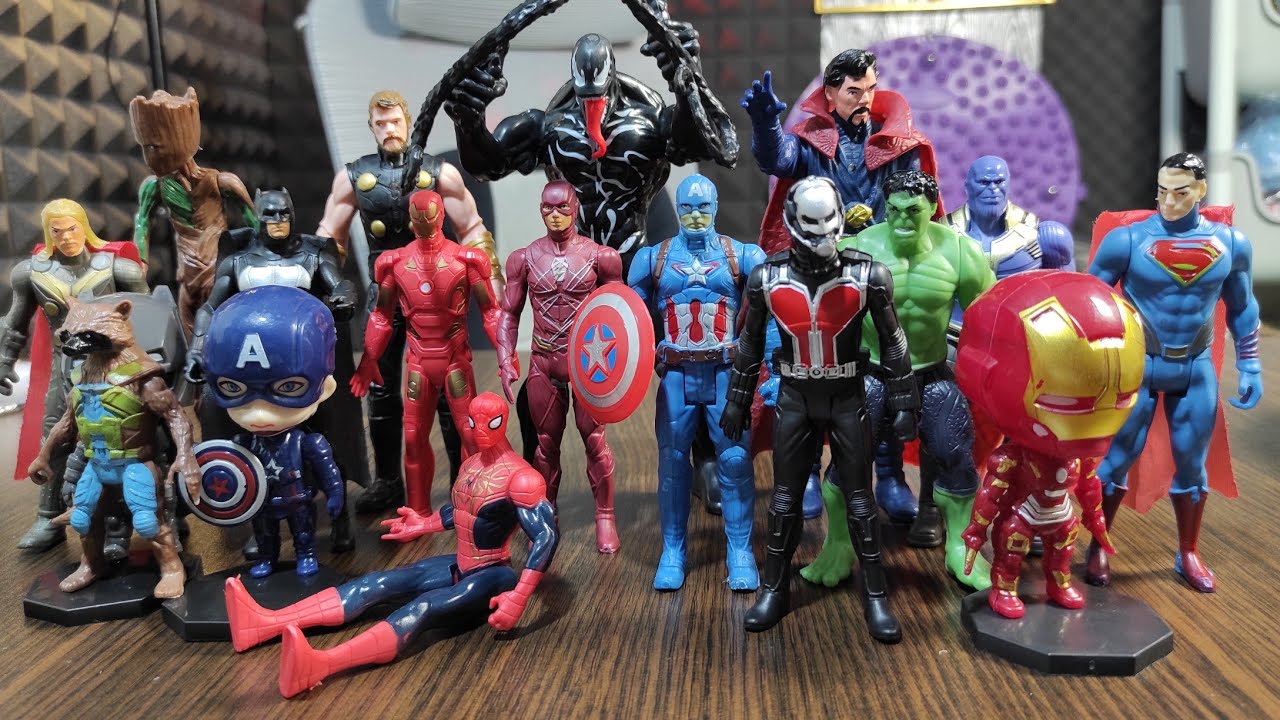 ASMR Avengers Toys with Spiderman & Hulk , superman ,superhero