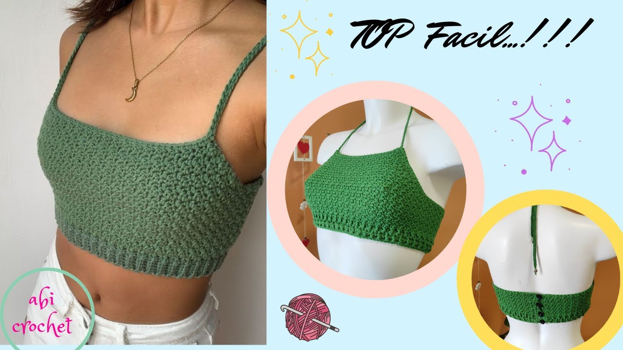 TOP CROCHET Paso a Paso HALTER TOP/ easy patterns.