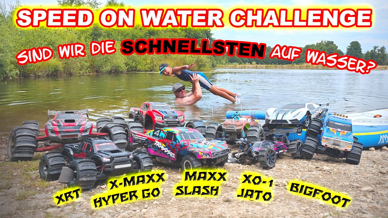Wir FORDERN zur WASSERSCHLACHT heraus. Welches AUTO ist das SCHNELLSTE auf WASSER?