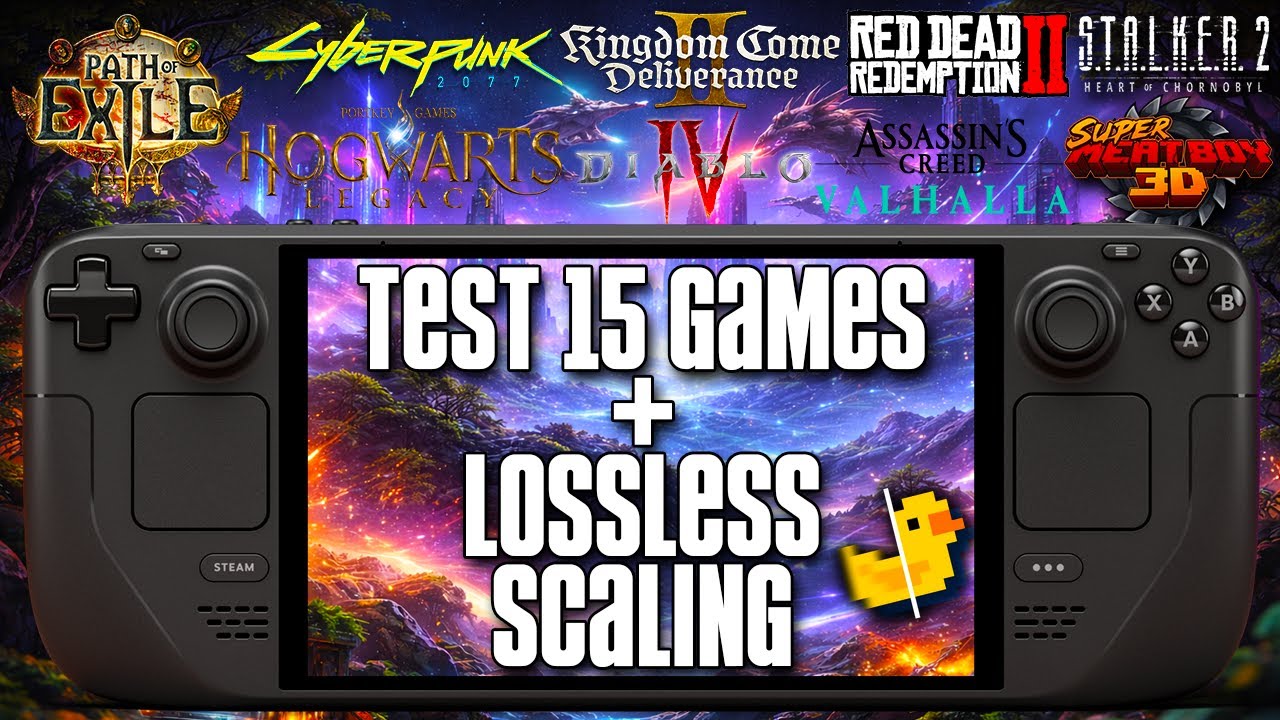 15 Games On Steam Deck OLED With Lossless Scaling Performance Test + FSR | 800P