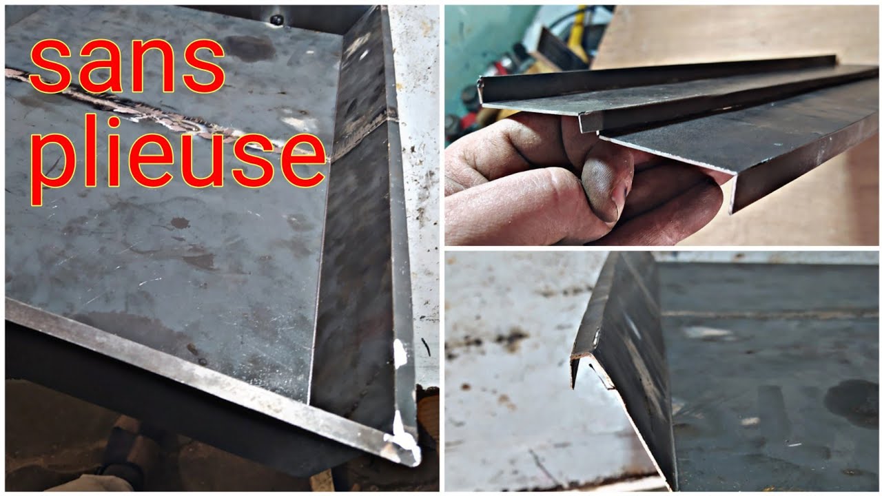 comment plier tole sans plieuse ? pliage tole manuelle / bend sheet metal without brake