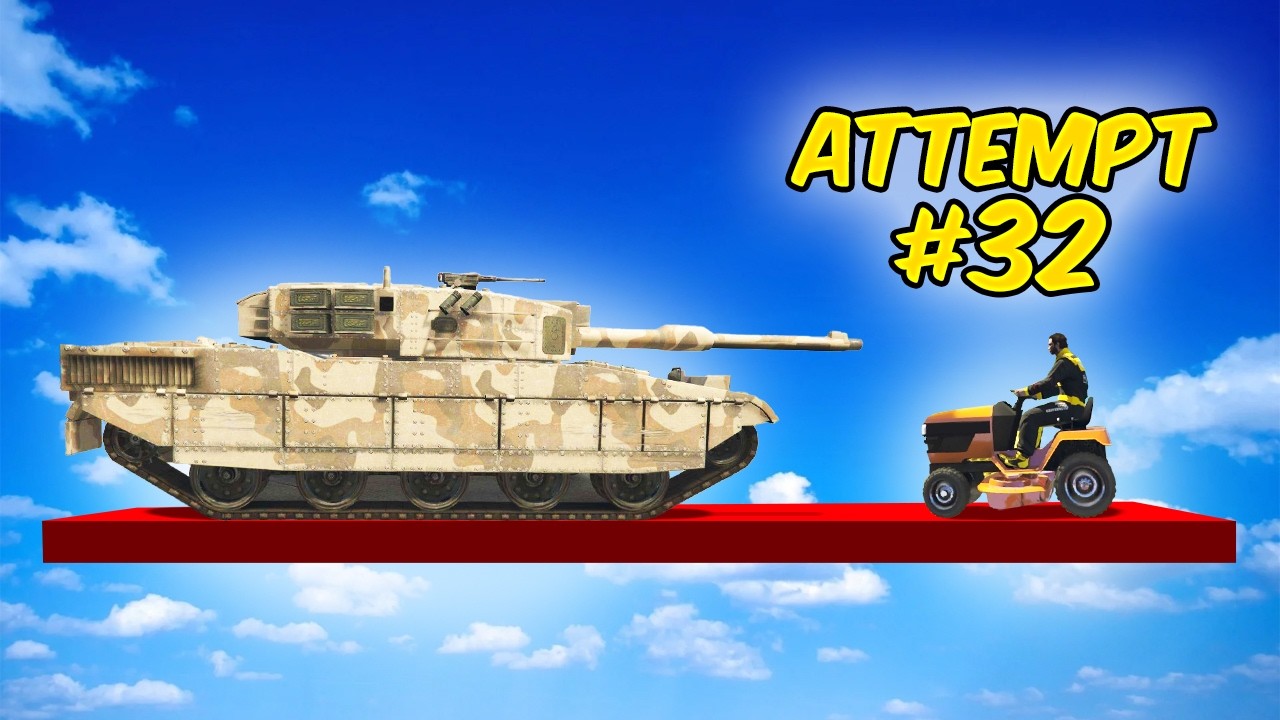 INSANE Lawn Mowers VS TANKS (GTA 5 Funny Moments)