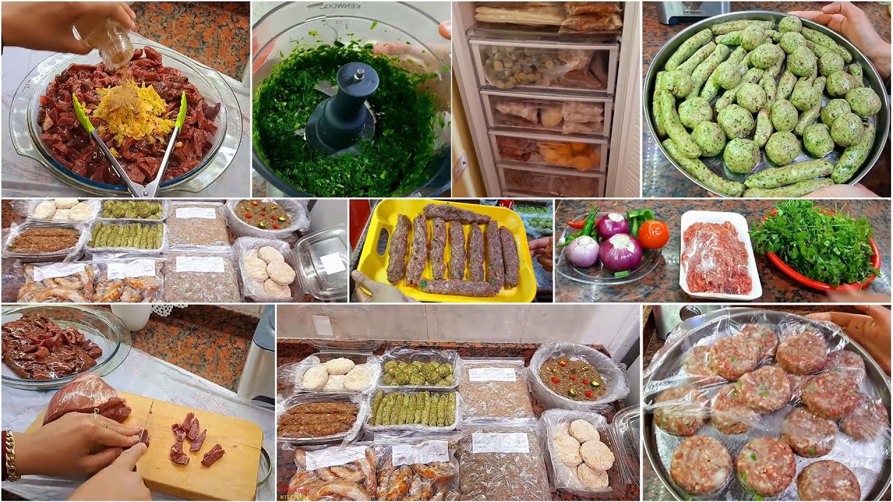 تفريزات عيد الاضحى🥩🐑5 افكار من اللحمة المفرومة👌ترتيب الديب فريزر قبل العيد🥳