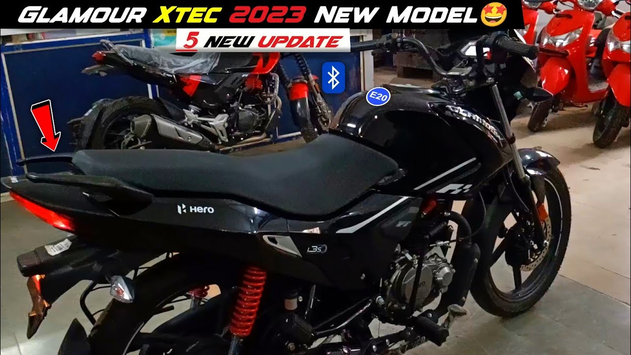 Hero Glamour Xtec 125Cc New E20 2023 Model Black Colour Review🔥|New Features Price Mileage..??