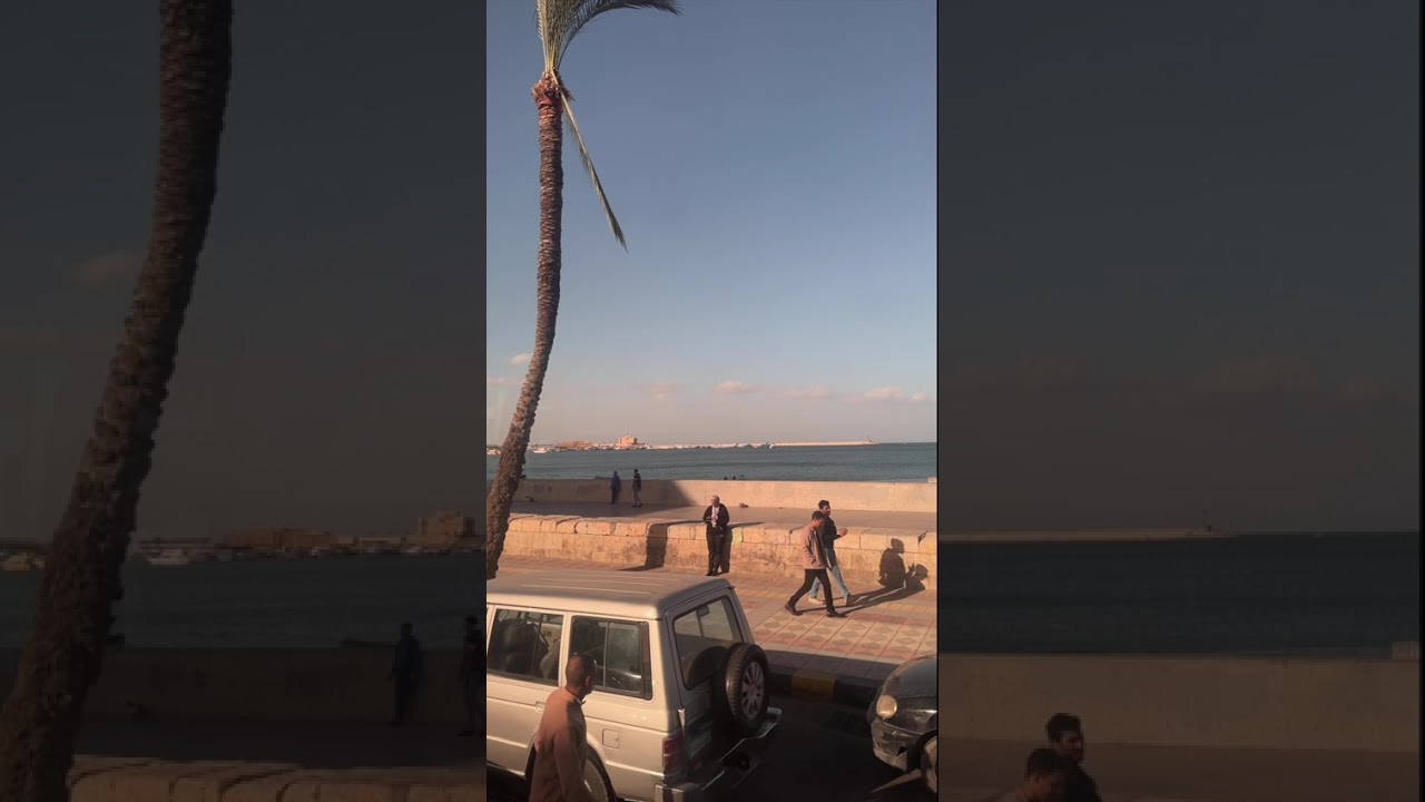 ชมบรรยากาศทะเลเมดิเตอร์เรเนียน ทะเลขาว ทะเลเมดิเตอร์เรเนียน ￼Alexandria Egypt 🇪🇬 