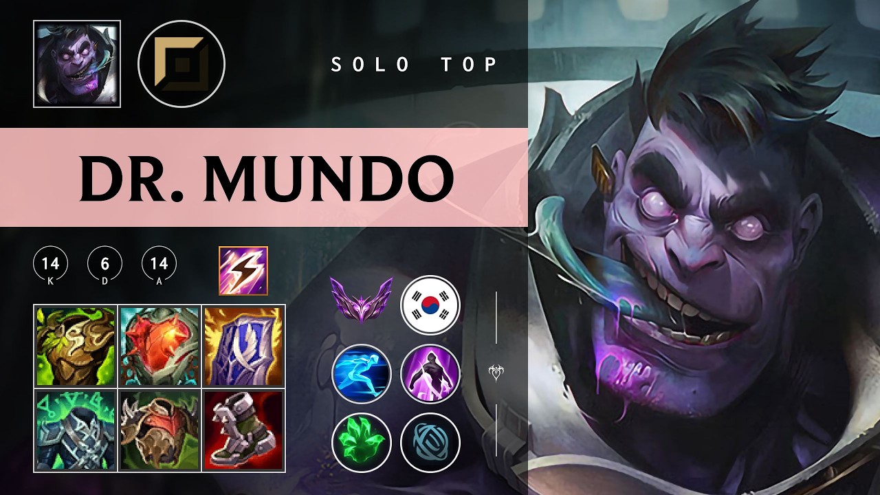 Dr. Mundo Top vs Warwick - KR Master Patch 26.05