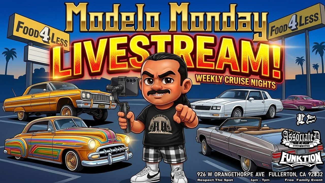 🔴 FULLERTON LIVE! 🚘 Weekly Modelo Monday Cruise Night 🔥