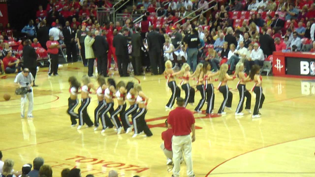 Houston Rocket Power Dancers RDP perform at Rockets vs Suns - Wild Ones - 4/13/2012