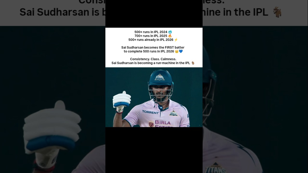 Another IPL Season, Another 500+ Runs for Sai Sudharsan 👑 #shorts