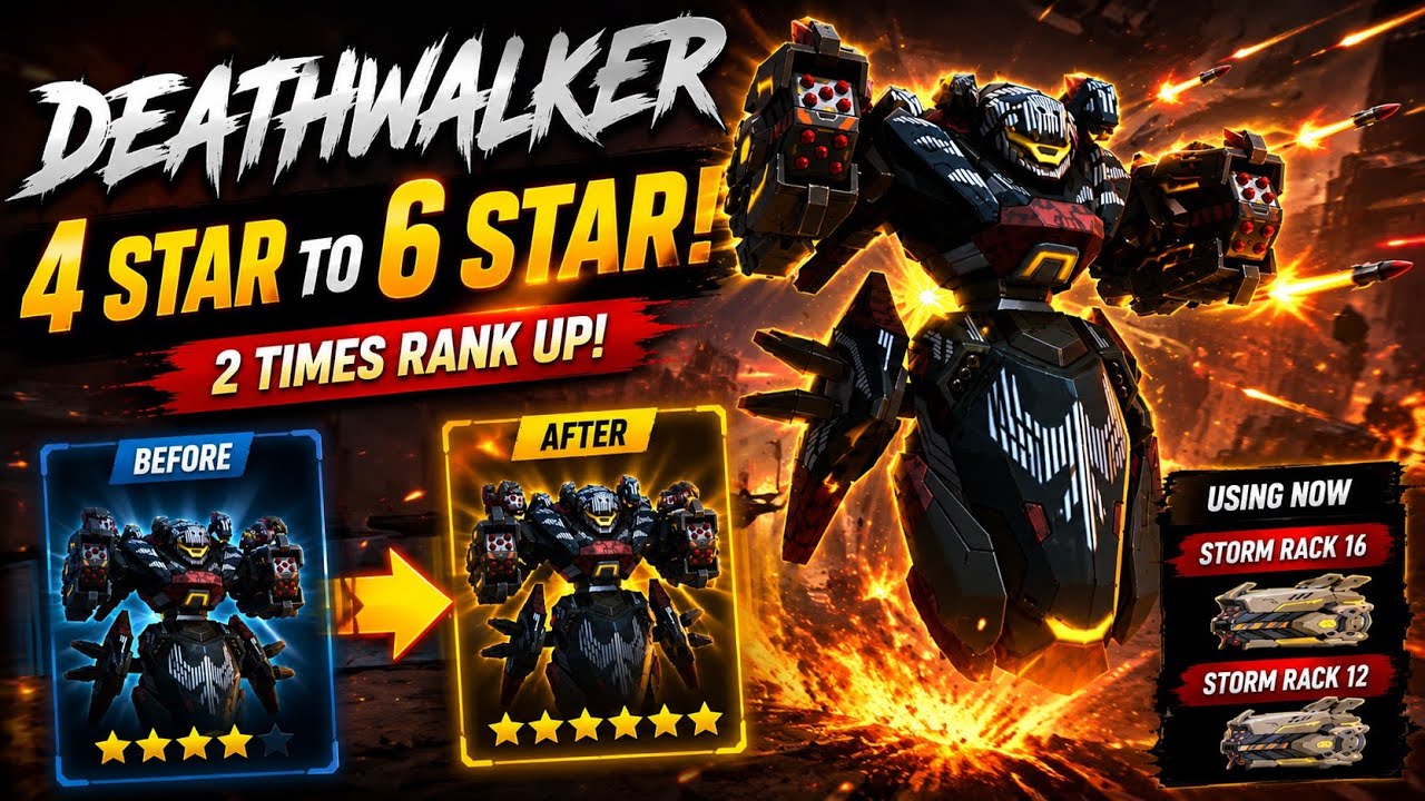  Deathwalker 4⭐ ➜ 6⭐ 🤯 2 Rank Ups in One Video! | MECH ARENA | MECH ARENA LEGENDS 