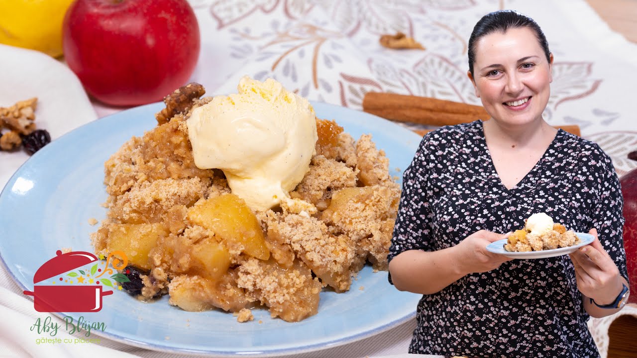 CRUMBLE CU MERE - UN DELICIU - DESERT SAU MIC DEJUN?! #glutenfree #crumble #abyblajan