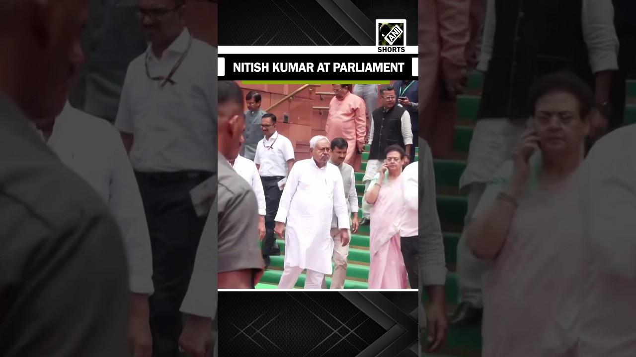 Rajya Sabha MP Nitish Kumar leaves from Parliament