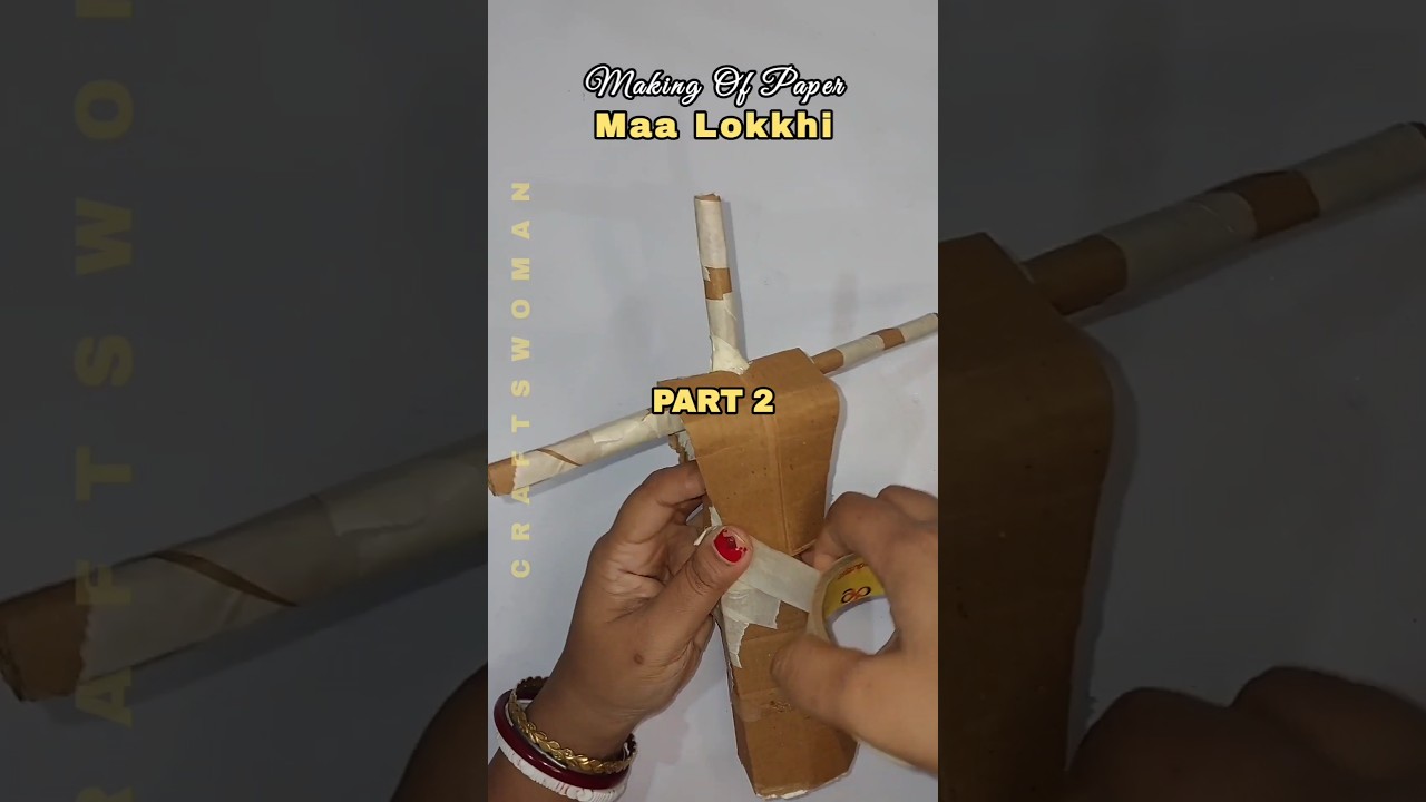 (PART 2) Making Of Paper Maa Lokkhi (লক্ষ্মী) Idol #3dPaperIdol #craftswoman