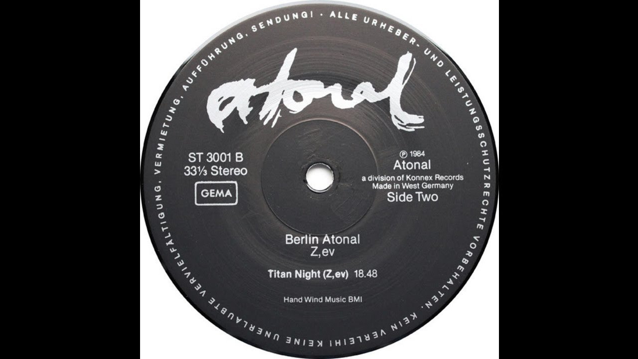 Z,ev ‎– Titan Night (Live at Berlin Atonal 1983) [Atonal Records]