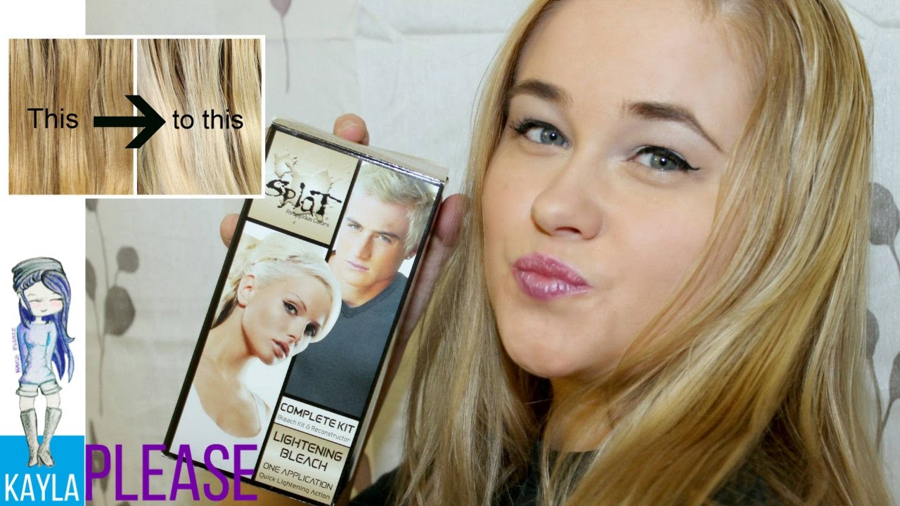 DIY HAIR BLEACHING with SPLAT Lightening Kit Platinum Blond  Review Results | Kayla Please