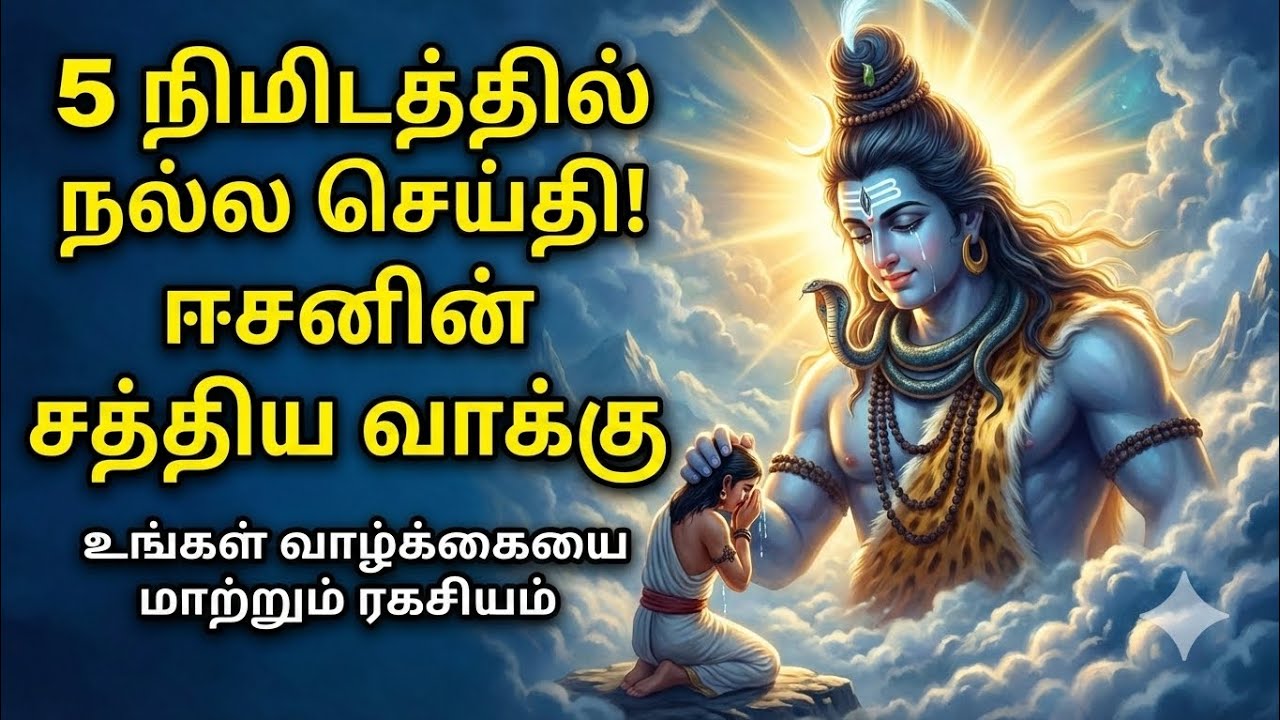 இதைக் கேட்ட 5 நிமிடத்தில் உங்களுக்கு ஒரு நல்ல செய்தி வரும் #சிவன் #sivan #shivaspeech  #sivanpaadal