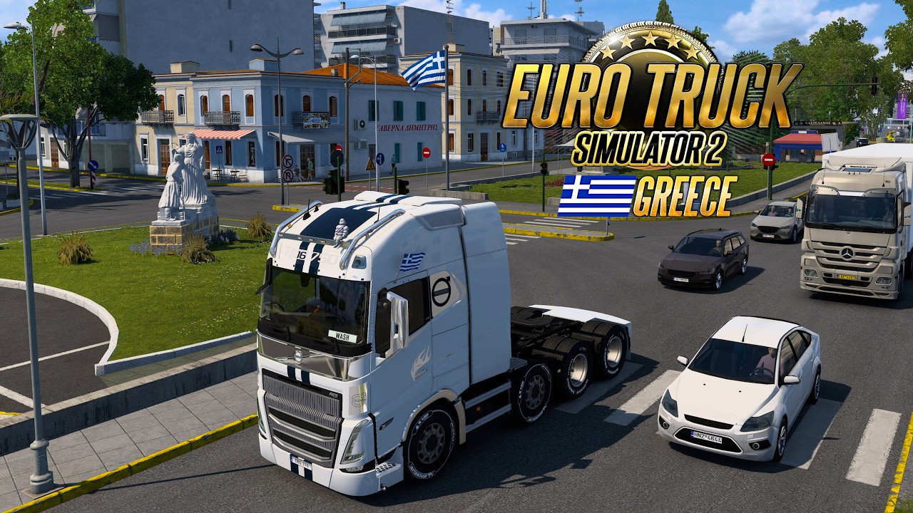 75.44%. Греция. Докатываем карту страны ➣ Euro Truck Simulator 2. #766 | Logitech G29