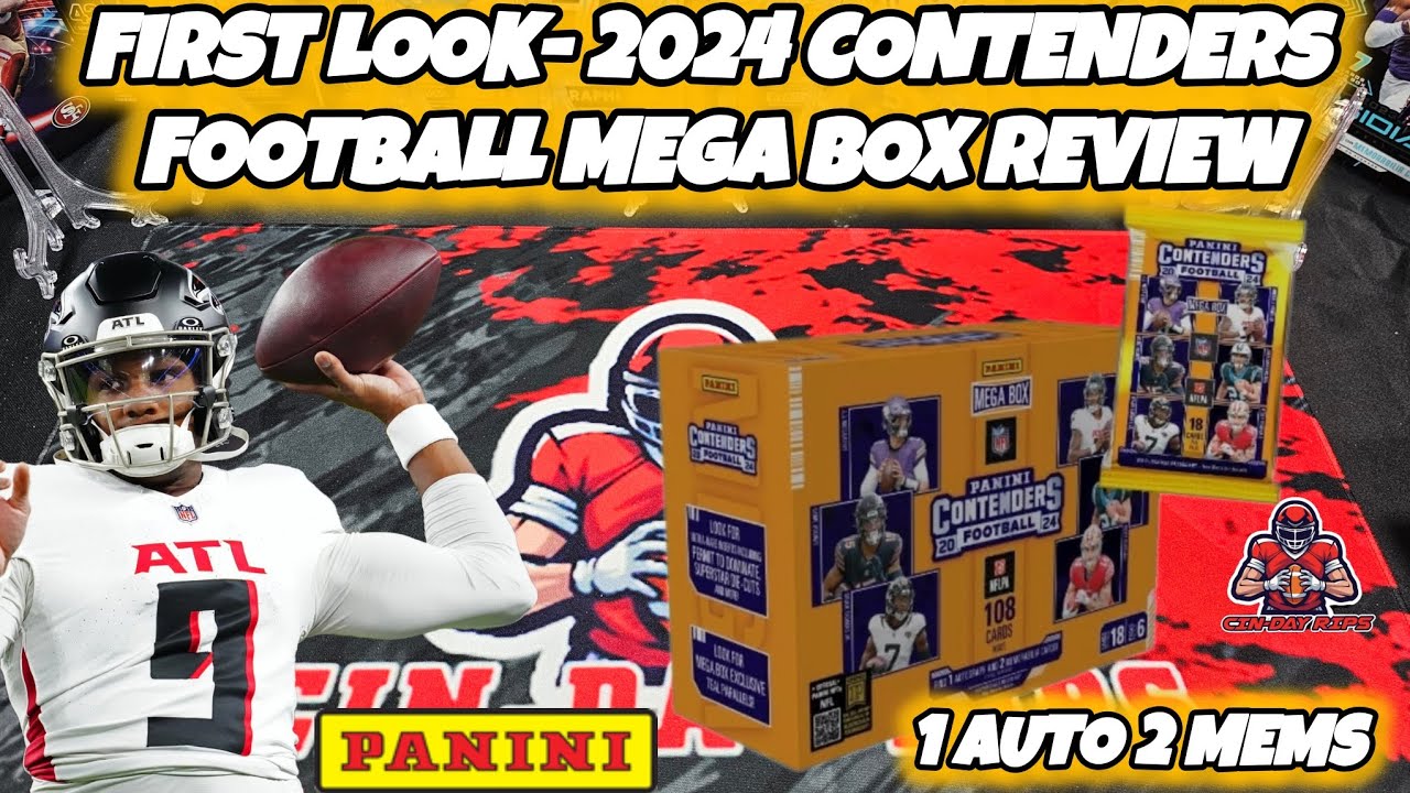 FIRST LOOK- 2024 CONTENDERS MEGA BOX REVIEW! 1 GUARANTEED AUTO & 2 MEMS. /25 AUTO #panini #giveaway