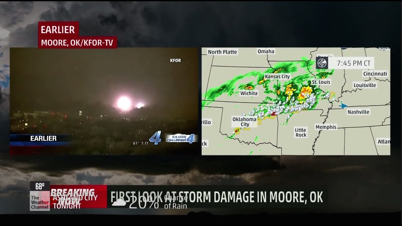 Moore and Tulsa Tornado Coverage - 3/25/15 TWC