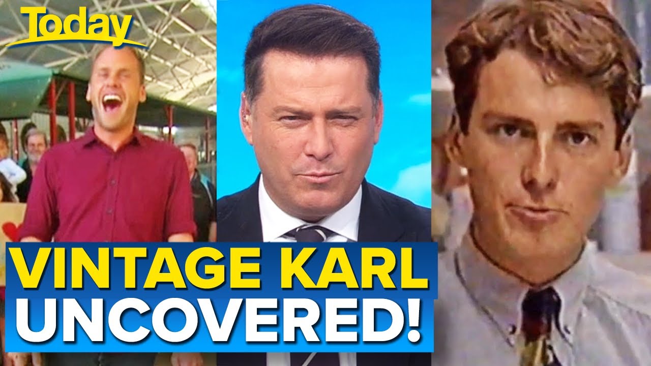 Team cracks up over old footage young Karl | Today Show Australia