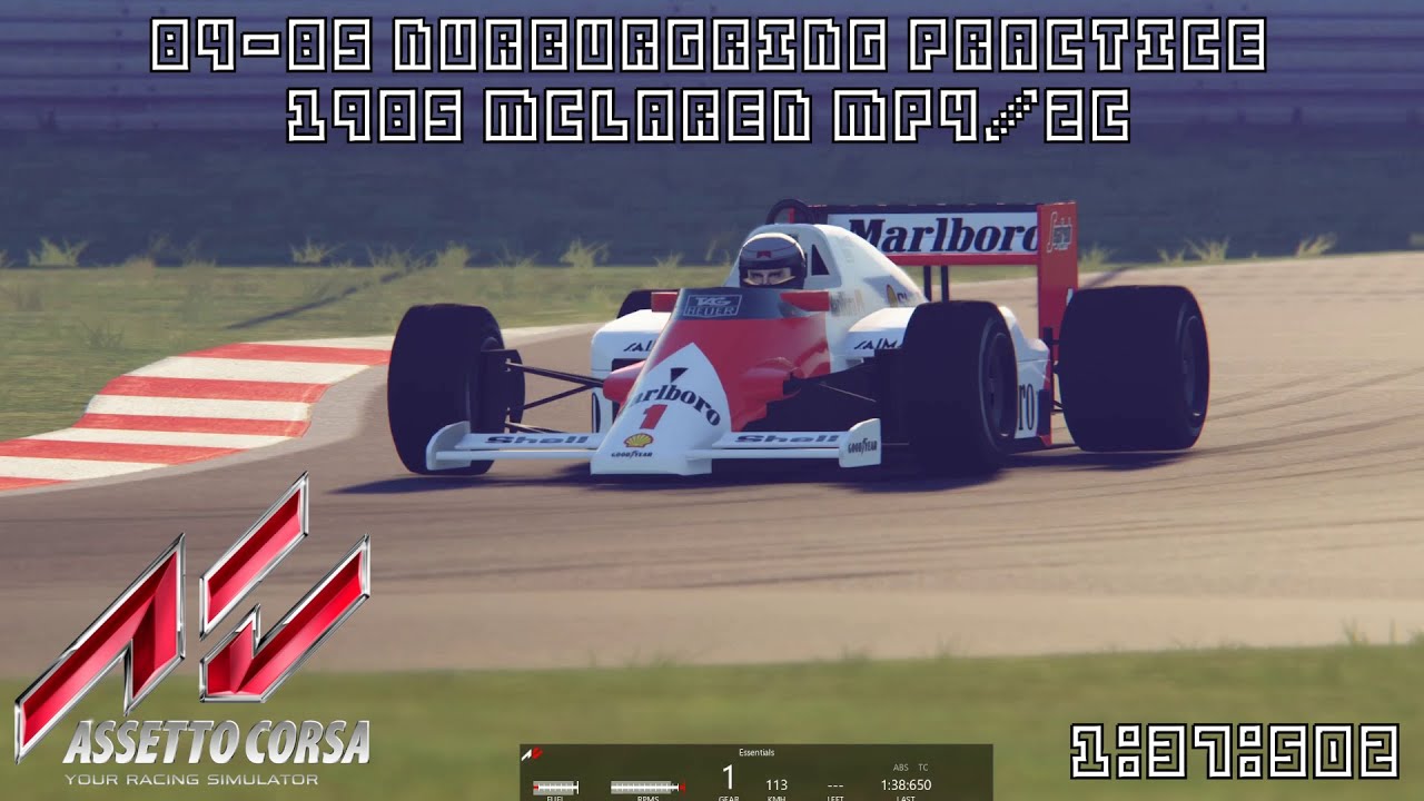 Nurburgring 1984 - 1985 Practice - 1986 Mclaren MP4/2C - Assetto Corsa