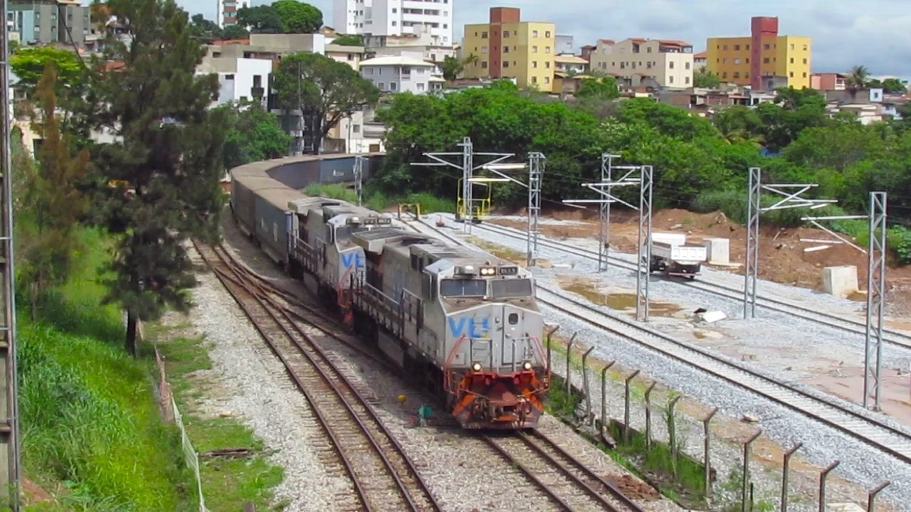 NOVA ESTAÇÃO de METRÔ (Novo Eldorado) Com TRENs SAINDO e CHEGANDO Nela e ao Lado Dela em Contagem-MG
