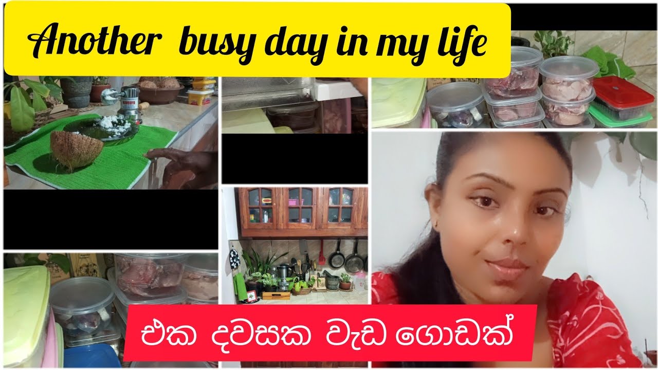 01.ඉදිරි සතිය සඳහා අවශ්‍ය මස් මාලු සහ පොල් සකස් කර ගත් දවසක් ....another busy day in my life..