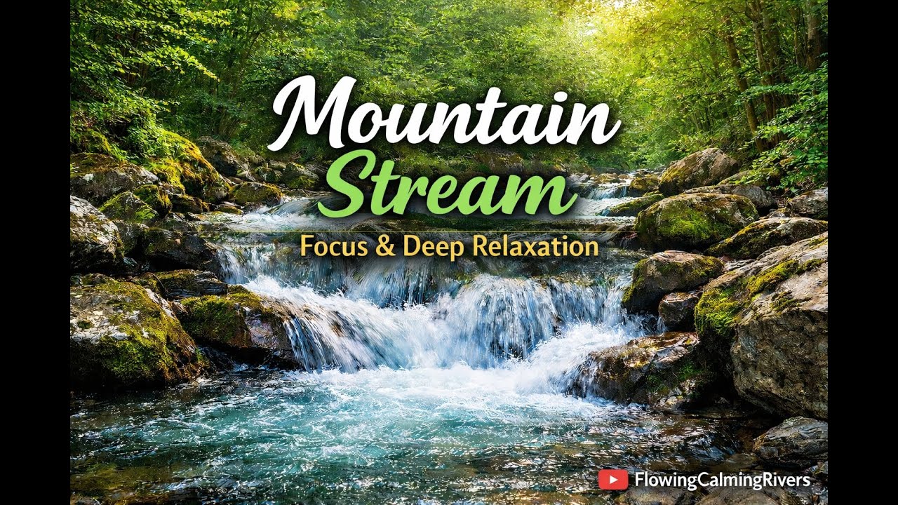 Calm River Flow – 2 Hours of Relaxing Water Sounds for Sleep, Study & Focus 🌿