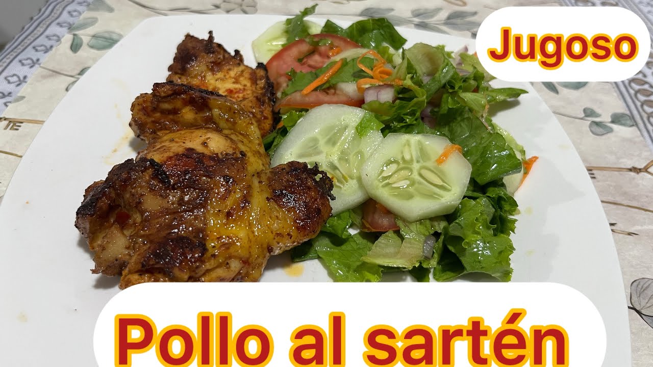 Jugoso pollo al sartén #receta #pollo al sartén #alimentossanos 