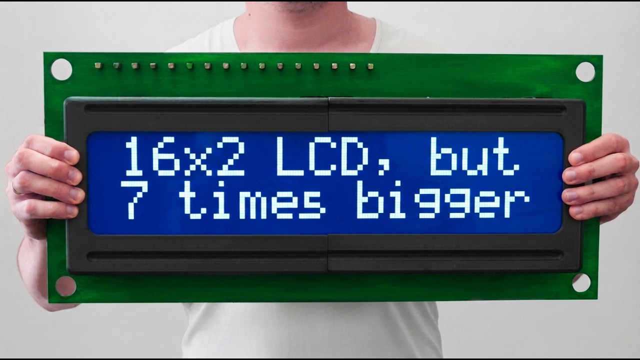 Я собрал Arduino LCD-дисплей в 7 раз больше обычного (и он реально работает!)