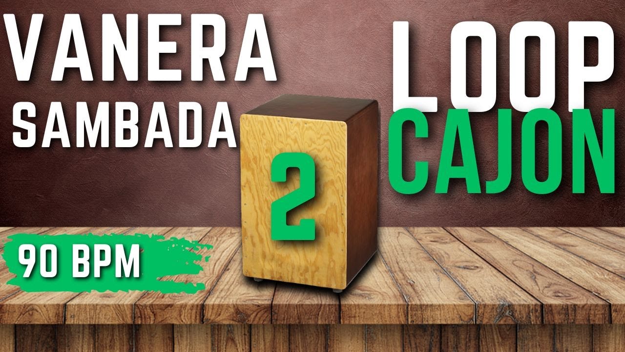 📦 LOOP de CAJON VANEIRA SAMBADA 2 para TOCAR e COMPOR | bpm 90 #loopbateria #cajon