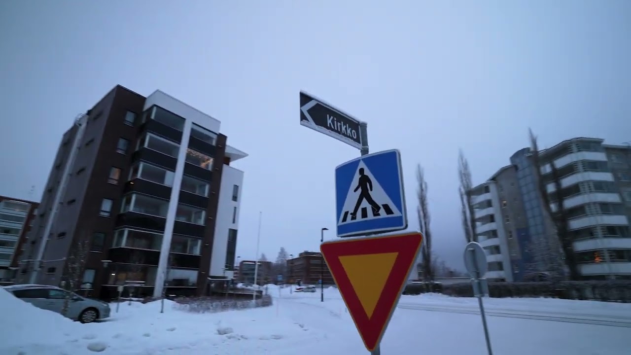 Exploring Downtown Ylivieska on Foot | Finland Walking Tour