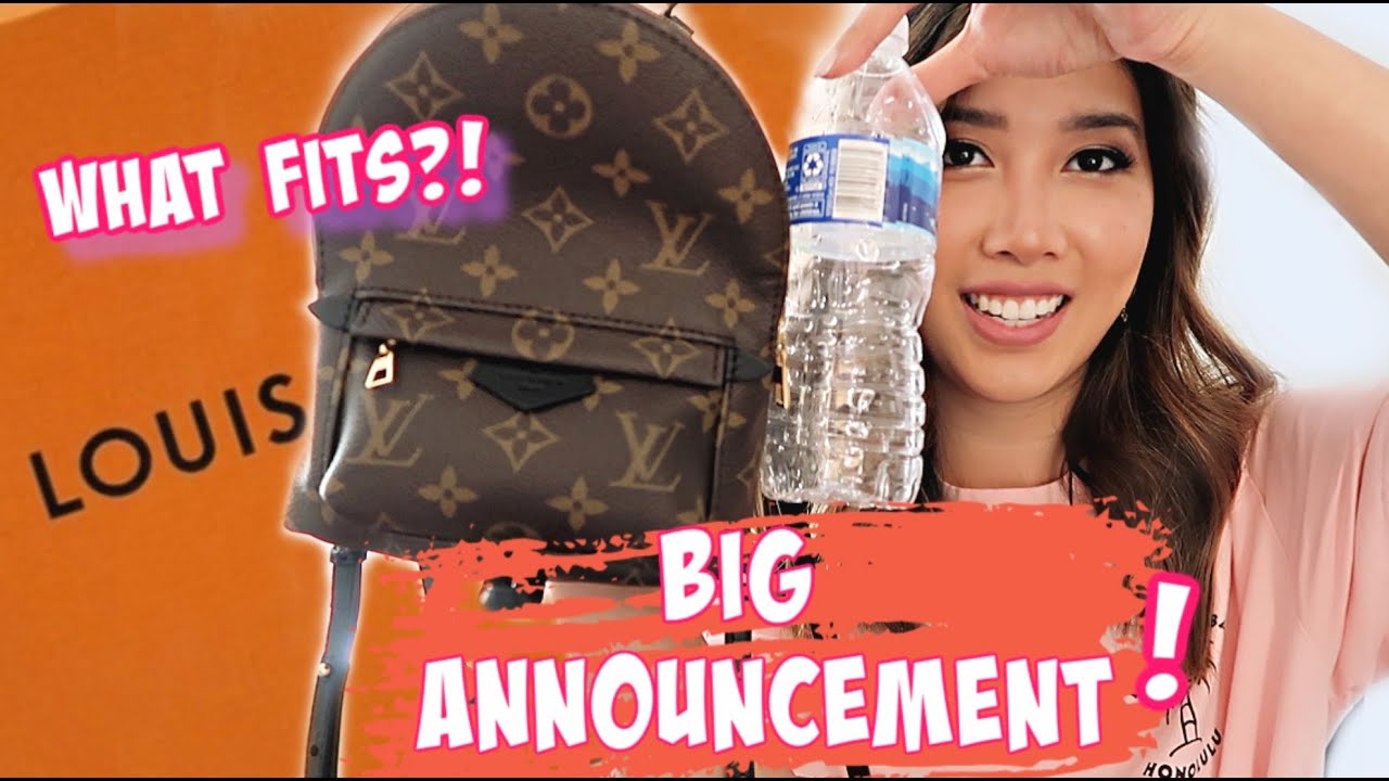 WHAT'S IN MY BAG + WHAT FITS | LOUIS VUITTON PALM SPRINGS MINI BACKPACK