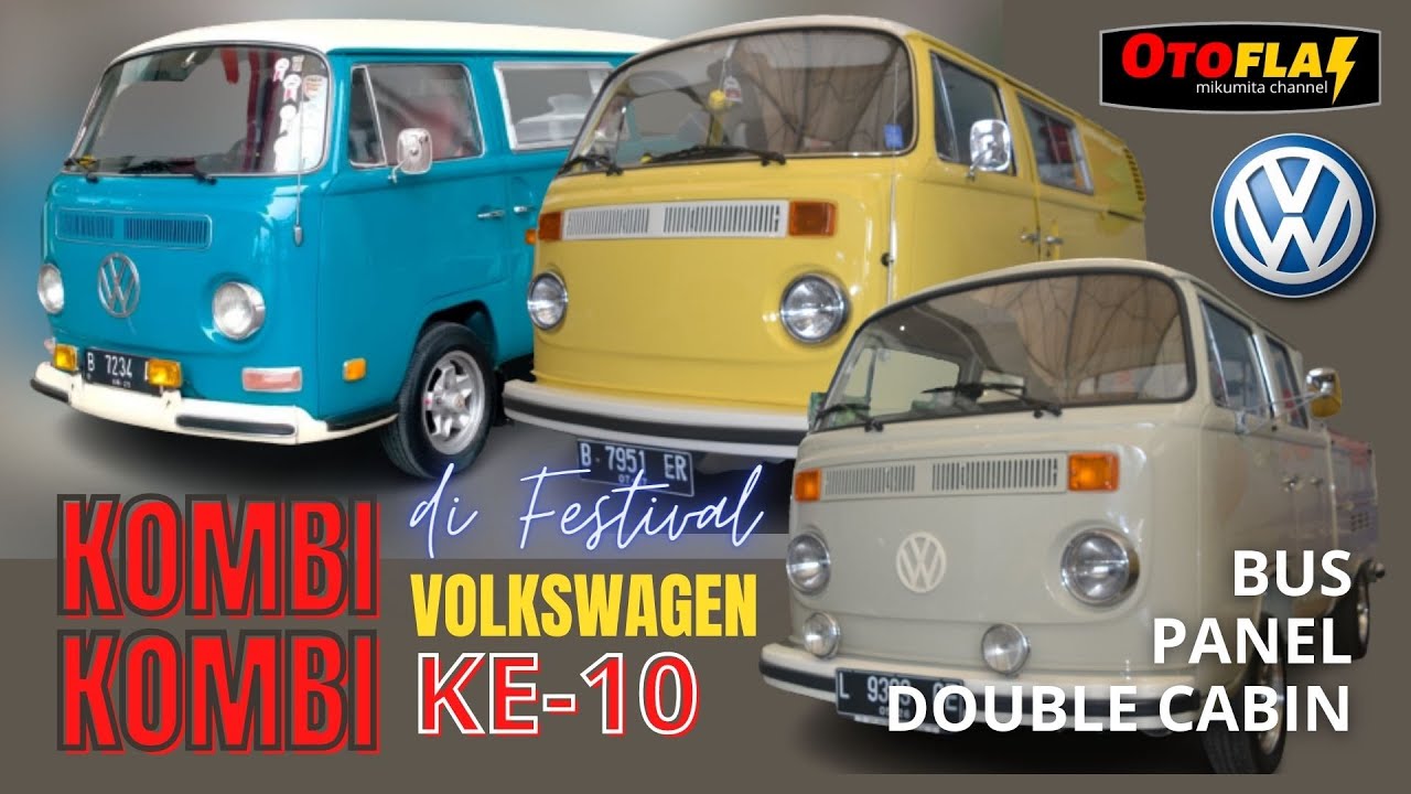 VW Kombi-kombi (bus, panel, double cabin)  super kerren di Festival Volkswagen 10 tahun 2022