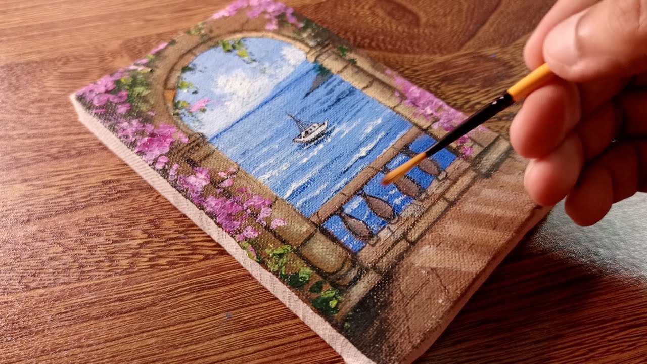 Cherry Blossom  Painting | Acrylic Painting for Beginners | Step by Step Painting Tutorial
