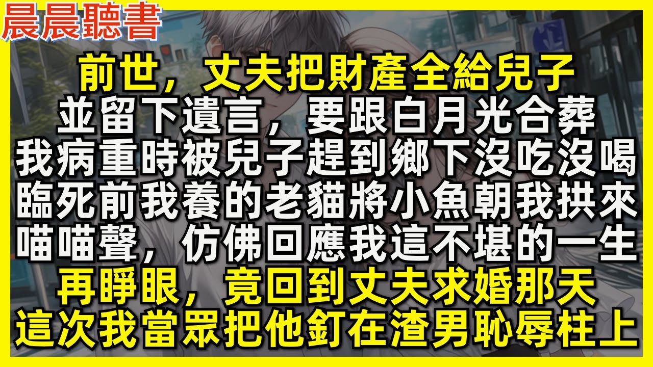 臨死前我養的老貓將小魚朝我拱來，喵喵聲，仿佛回應我這不堪的一生。再睜眼，竟回到丈夫求婚那天，這次我當眾把他釘在渣男恥辱柱上。前世丈夫把錢全給兒子，留下遺言要跟白月光合葬，我病重時被兒子趕到鄉下沒吃沒喝