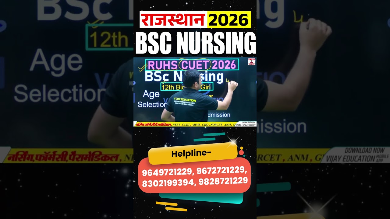 Rajasthan BSc Nursing Syllabus 2026 | RUHS BSc Nursing Entrance Exam 2026 Preparation | RUHS CUET