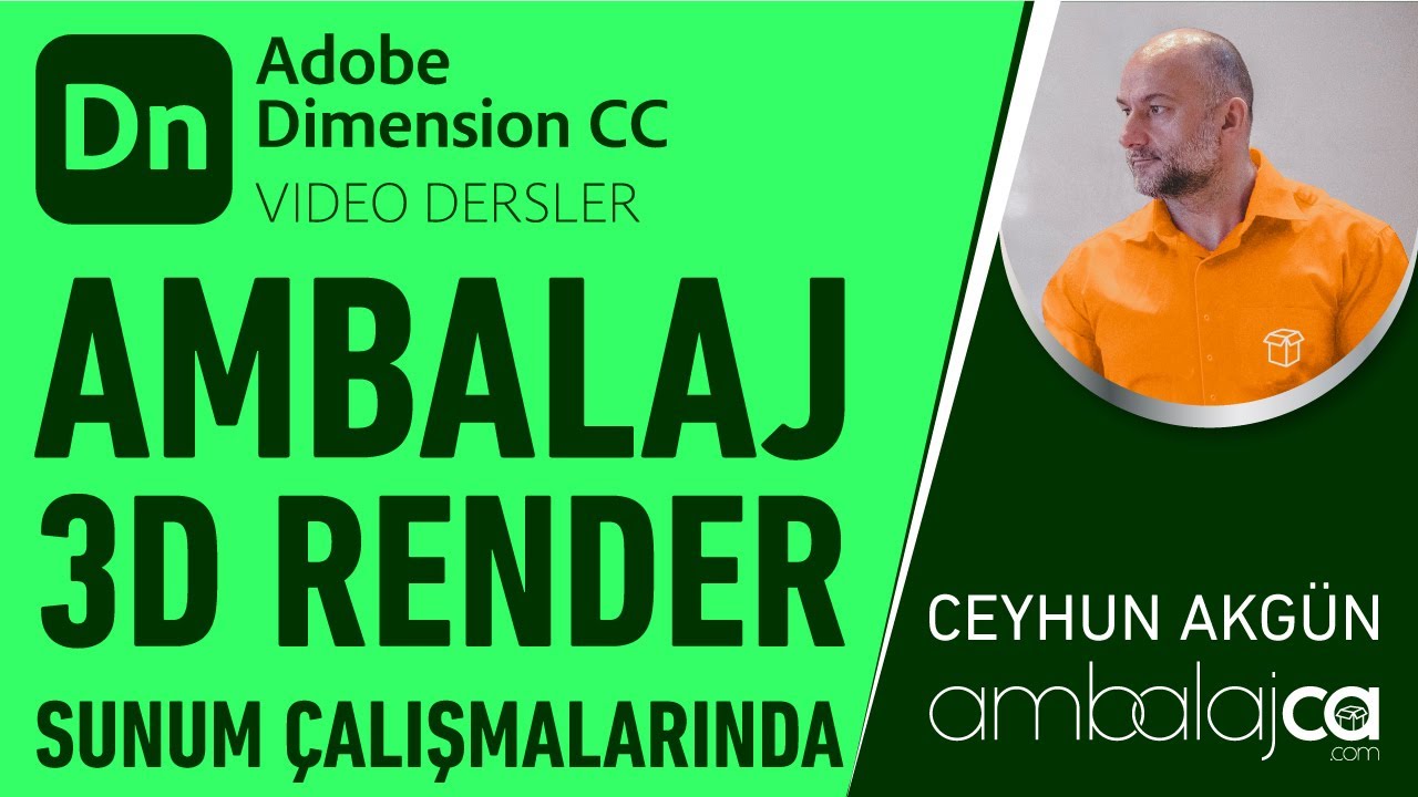 AMBALAJ MOCKUP 3D ADOBE DIMENSION  (Dimension Video Dersleri)