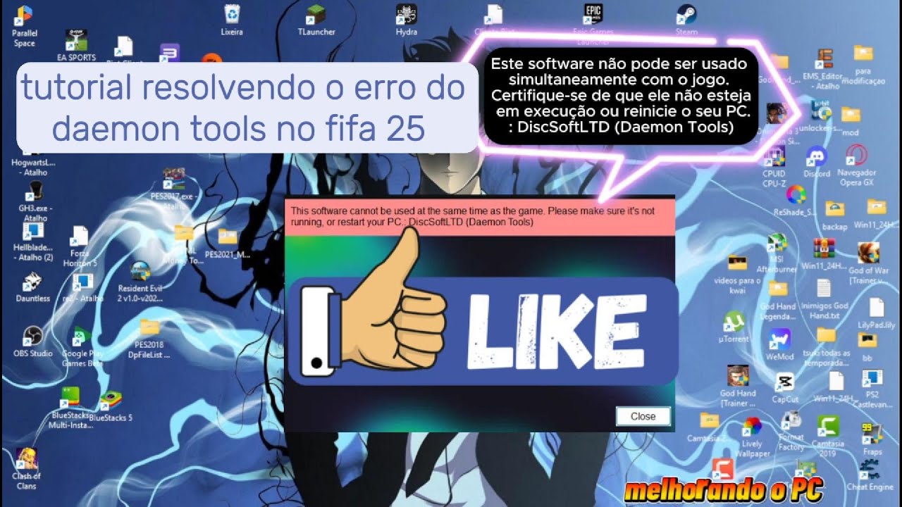tutorial para resolver o erro do daemon tools no fifa 25