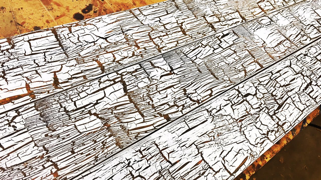 How to Create  Cracked / Chipped Paint on New Wood