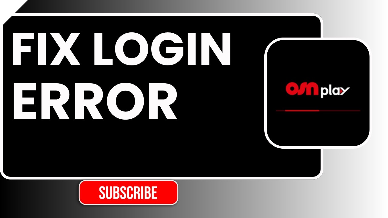 How to Fix Login Error in OSN+ (OSN Play) 2026 | Quick Sign In Fix Guide