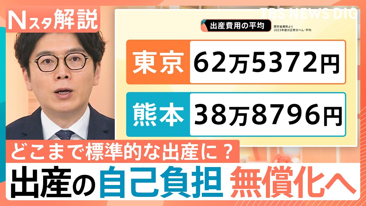 出産の自己負担“無償化”へ　どこまで“標準的出産”に含まれる？ 保険適用で“分べん中止検討”の施設が半数以上に…【Nスタ解説】｜TBS NEWS DIG