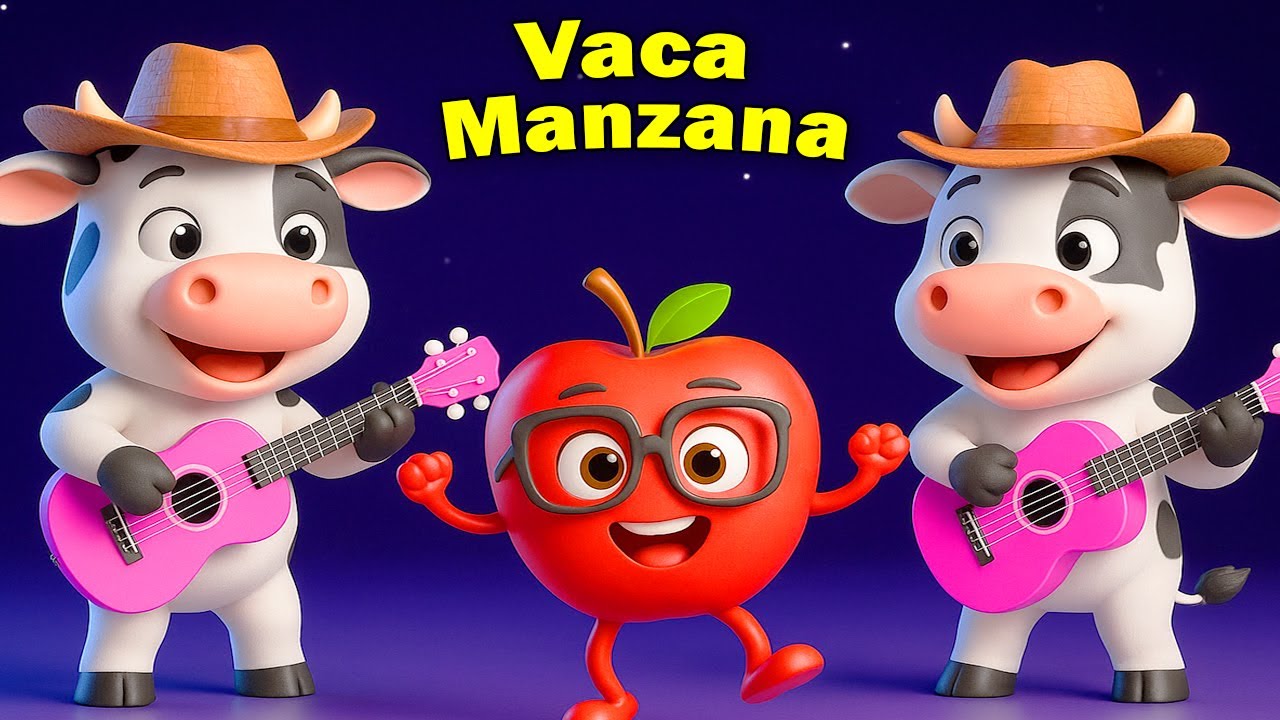 Vaca y Manzana 🐮🍎 | Frutas Bailando Cumbia 🎶 | Canciones Infantiles Divertidas para Niños