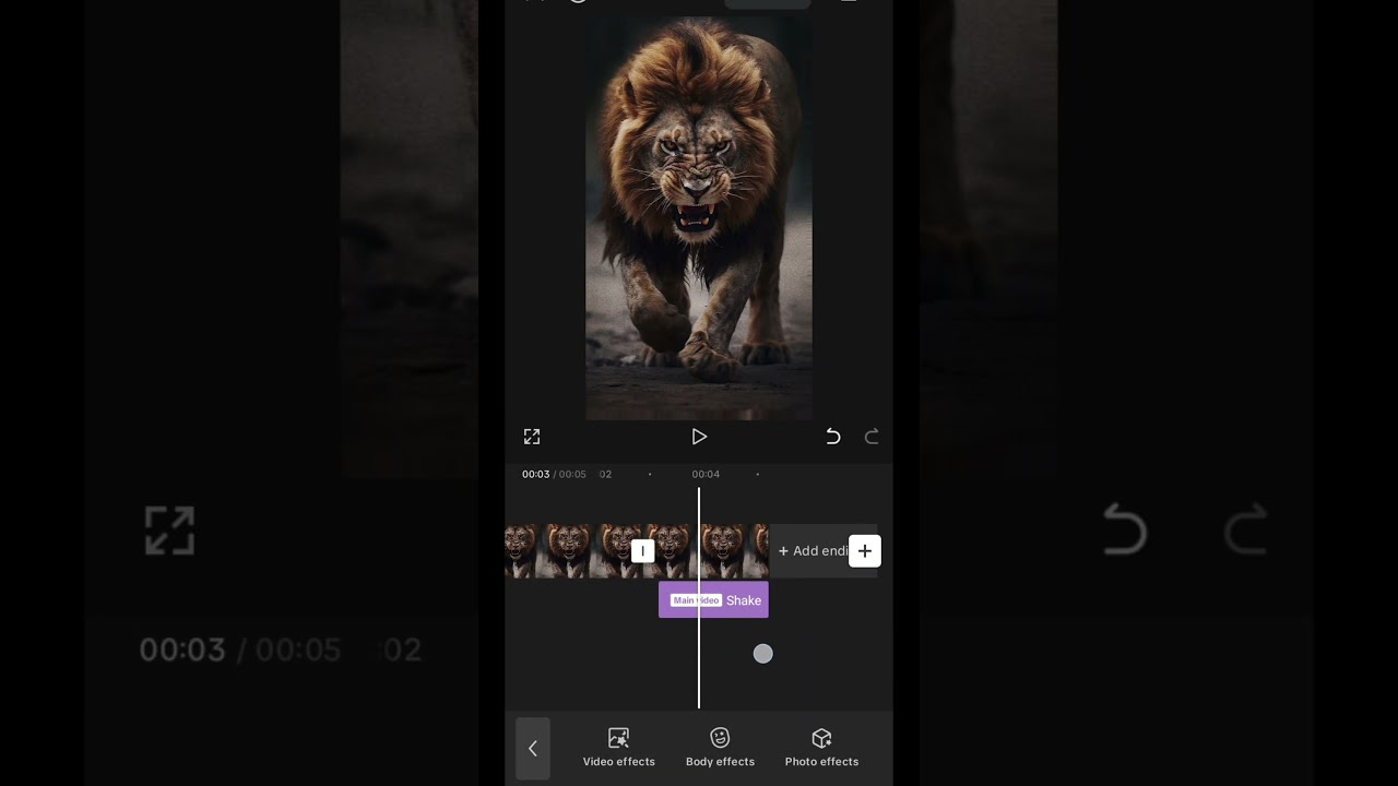 lion photo editing video||#shorts #yutubeshorts #capcutediting #video