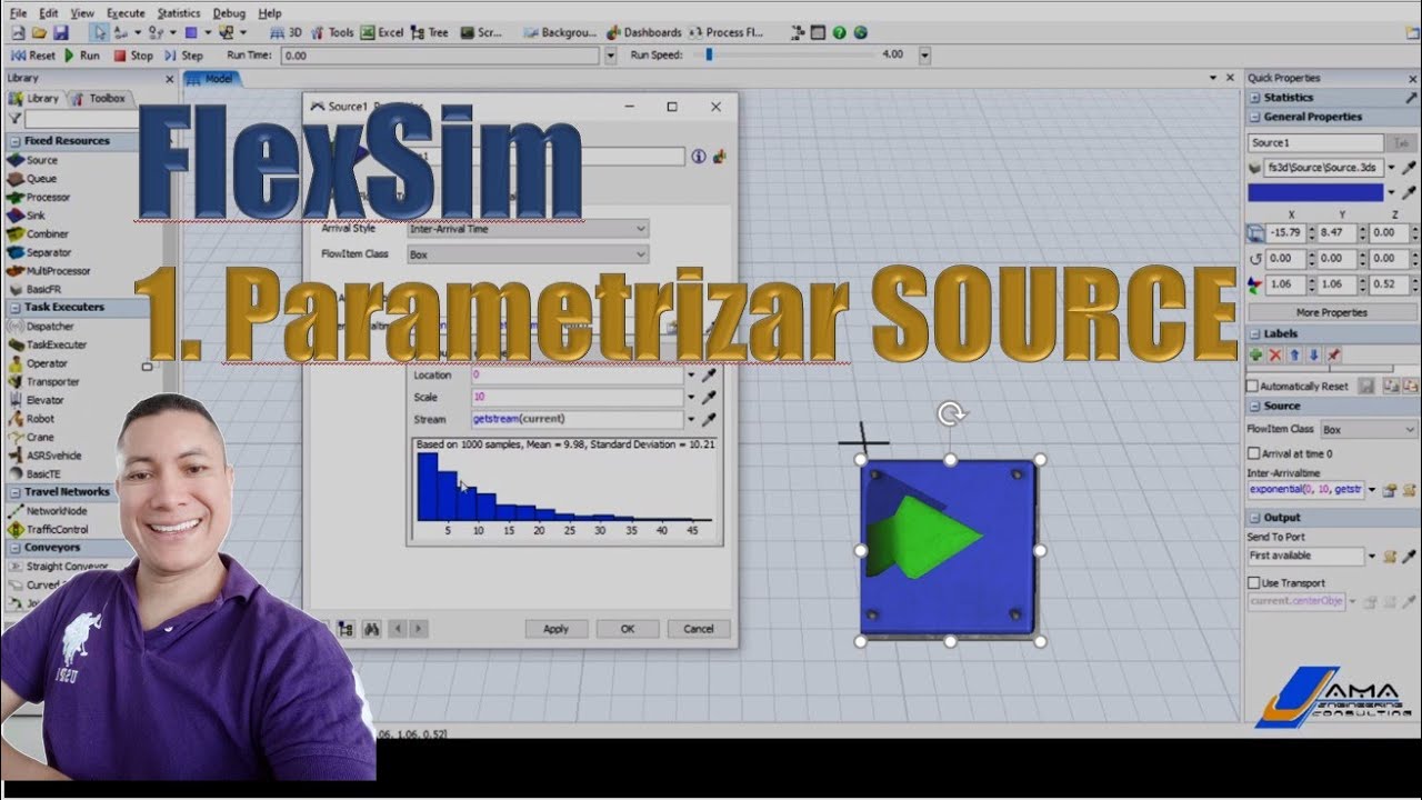 1. Parametrizando Objetos 3D Flexsim - Source